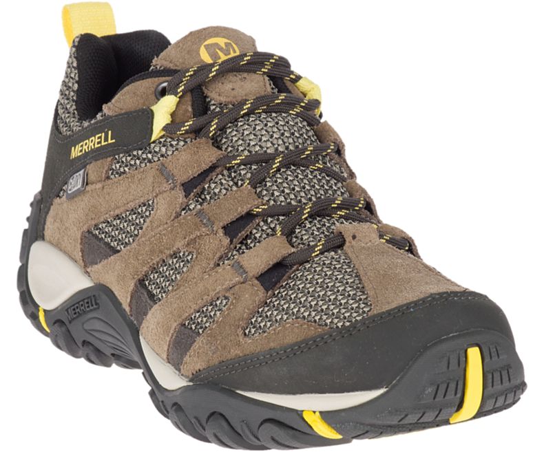 Merrell Alverstone Vanntette Fjellsko Dame Brune Gul | 35666W-1HB