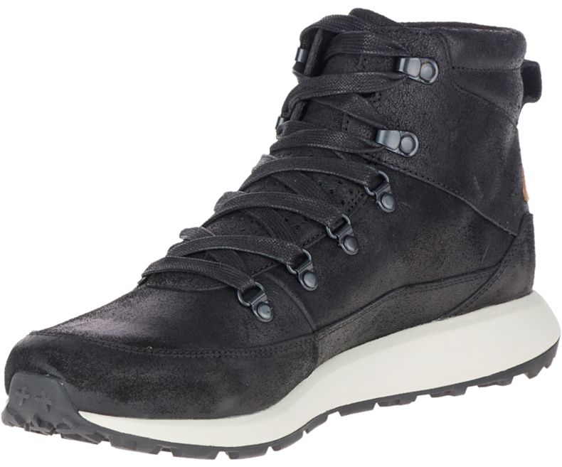 Merrell Ashford Classic Chukka Lær Fritidssko Herre Svarte | 41104M-2CB