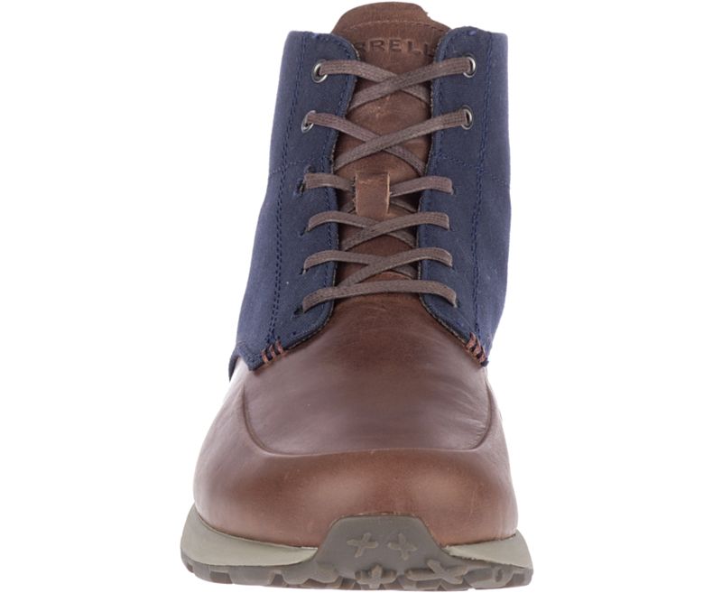 Merrell Ashford Mid Canvas Fritidssko Herre Brune | 41107M-2CB