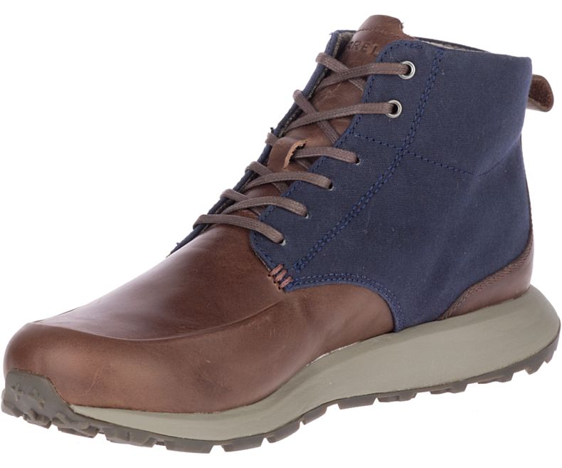 Merrell Ashford Mid Canvas Fritidssko Herre Brune | 41107M-2CB