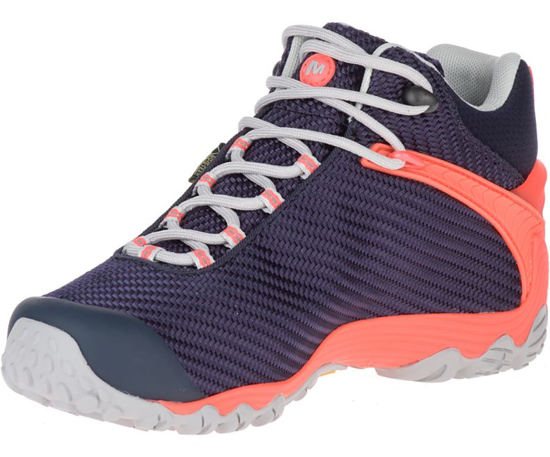 Merrell Chameleon 7 Storm Mid GORE -TEX® Fjellsko Dame Marineblå Rosa | 36279W-1HN