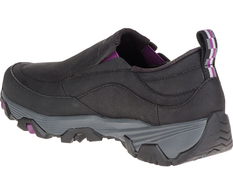 Merrell ColdPack Ice+ Moc Vanntette Brede Bredde Slip On Sko Dame Svarte | 41579W-1SB