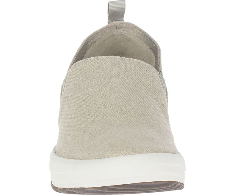 Merrell Gridway Moc Canvas Slip On Sko Herre Beige | 41377M-2SB