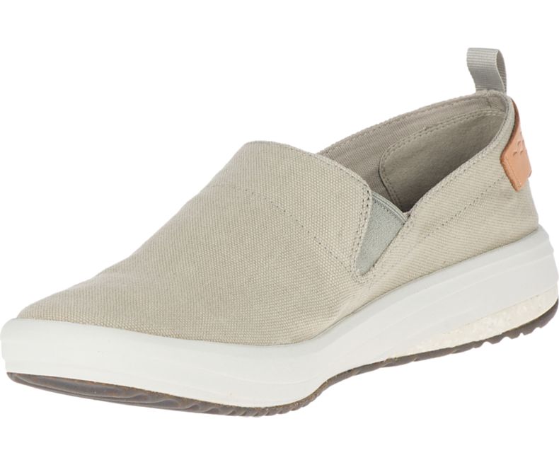 Merrell Gridway Moc Canvas Slip On Sko Herre Beige | 41377M-2SB