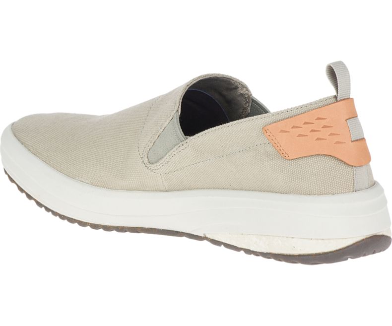 Merrell Gridway Moc Canvas Slip On Sko Herre Beige | 41377M-2SB