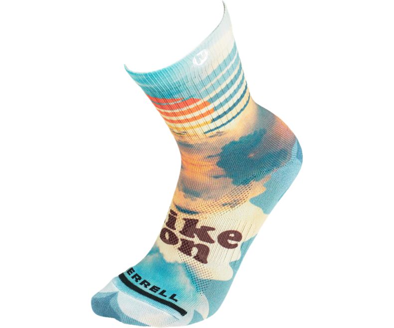 Merrell Hike On Printed Crew Sock Sokker Dame Lilla | 42867W-1SP