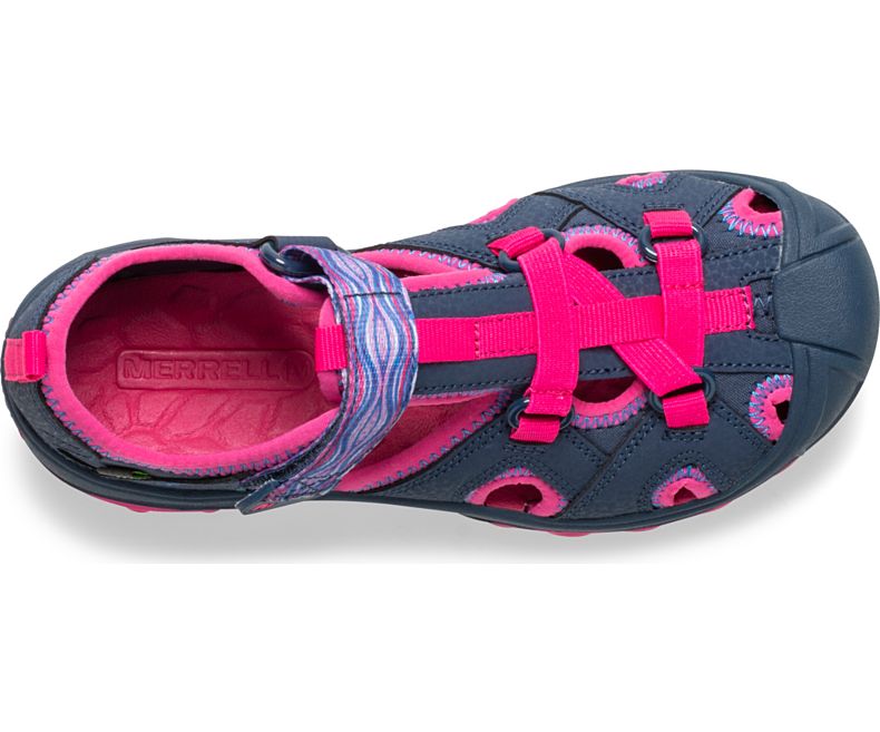 Merrell Hydro Sandal Sandaler Barn Marineblå Rosa | 26222K-1SN