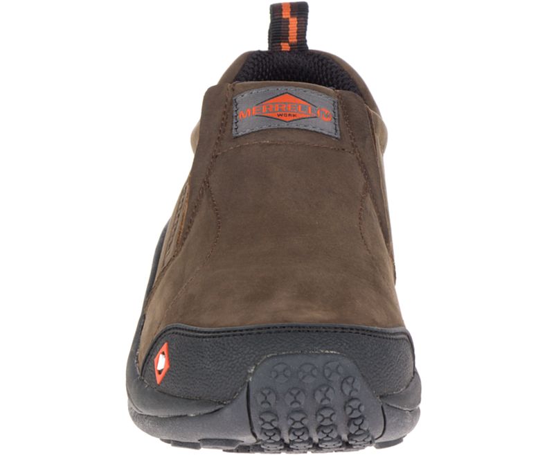 Merrell Jungle Moc Arbeids Shoe Brede Bredde Slip On Sko Herre Mørke Brune | 29428M-2SD