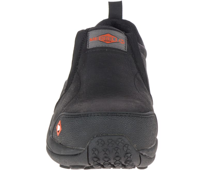 Merrell Jungle Moc ESD Comp Tå Arbeids Shoe Brede Bredde Slip On Sko Herre Svarte | 32720M-2SB