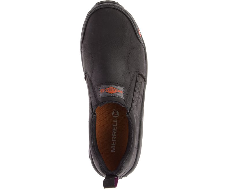 Merrell Jungle Moc ESD Comp Tå Arbeids Shoe Slip On Sko Dame Svarte | 32731W-1SB