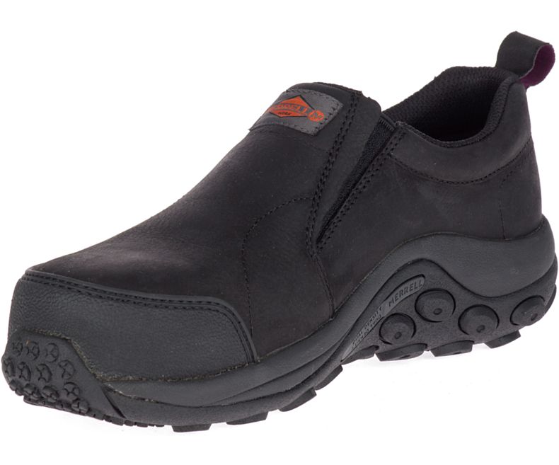 Merrell Jungle Moc ESD Comp Tå Arbeids Shoe Slip On Sko Dame Svarte | 32731W-1SB