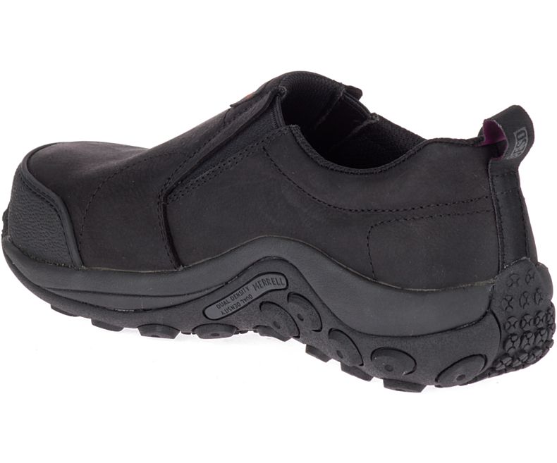 Merrell Jungle Moc ESD Comp Tå Arbeids Shoe Slip On Sko Dame Svarte | 32731W-1SB