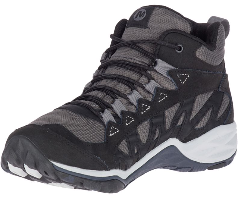 Merrell Lulea Mid Vanntette Fjellsko Dame Svarte | 41506W-1HB