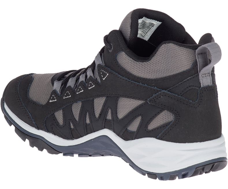 Merrell Lulea Mid Vanntette Fjellsko Dame Svarte | 41506W-1HB