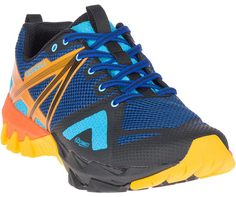 Merrell MQM Flex GORE -TEX® Fjellsko Herre Blå Oransje | 30851M-2HO