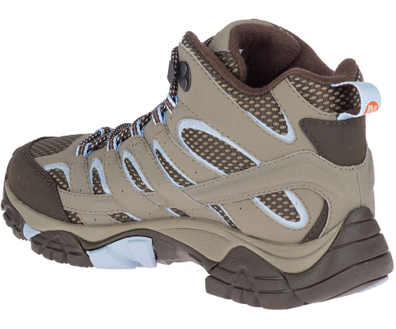 Merrell Moab 2 Mid GORE -TEX® Fjellsko Dame Brune Lyse Blå | 27874W-1HB