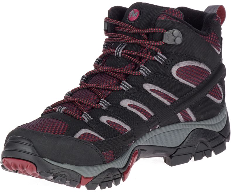 Merrell Moab 2 Mid GORE -TEX® Fjellsko Herre Svarte Mørke Rød | 27835M-2HB