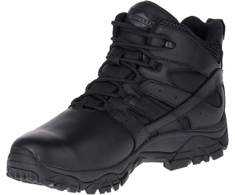 Merrell Moab 2 Mid Tactical Response Vanntette Boot Brede Bredde Arbeidsstøvler Herre Svarte | 31169M-2WB