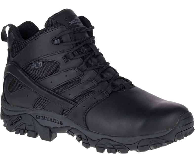 Merrell Moab 2 Mid Tactical Response Vanntette Boot Brede Bredde Arbeidsstøvler Herre Svarte | 31169M-2WB