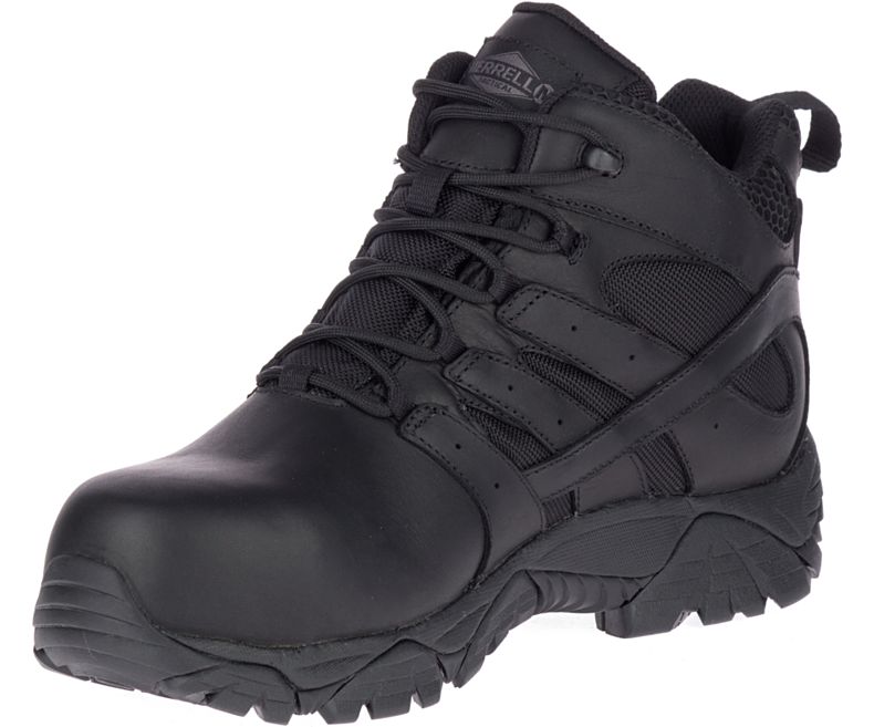 Merrell Moab 2 Mid Tactical Response Vanntette Comp Tå Arbeids Boot Brede Bredde Gåsko Herre Svarte | 40847M-2WB