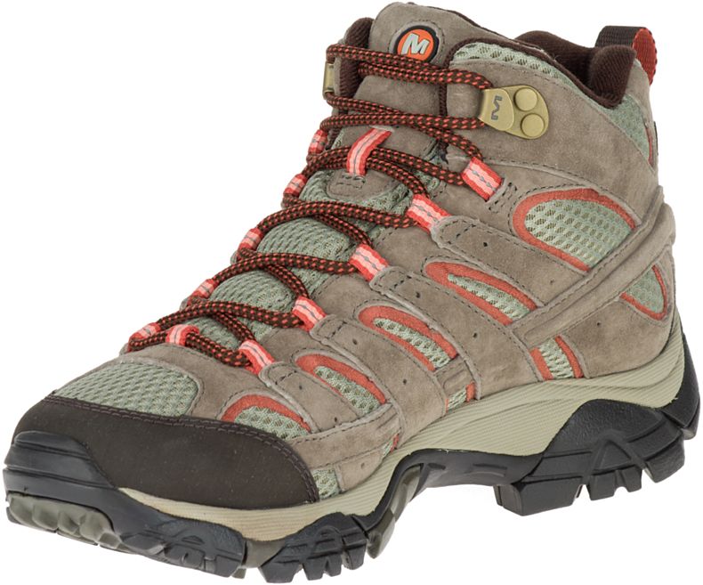 Merrell Moab 2 Mid Vanntette Brede Bredde Gåsko Dame Brune Mørke Rød | 27934W-1WB