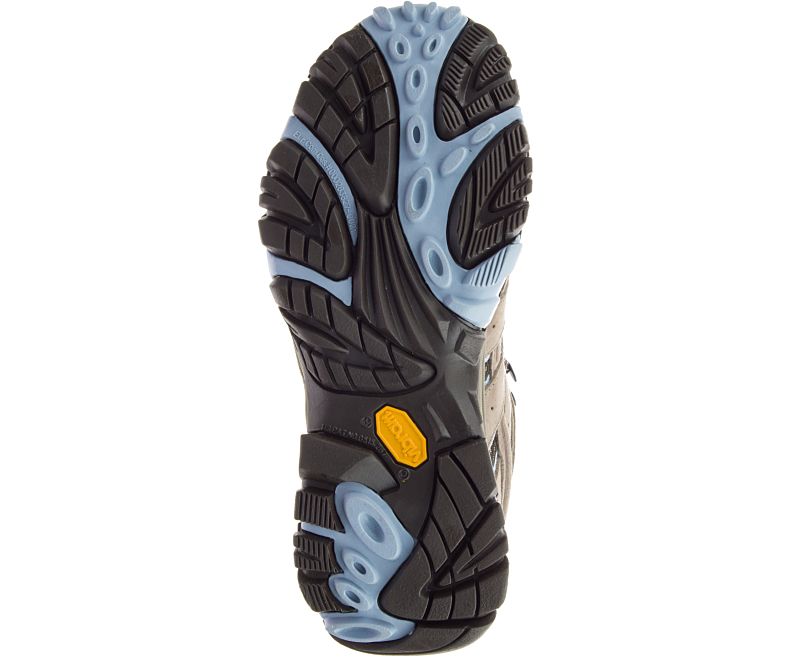 Merrell Moab 2 Mid Vanntette Gåsko Dame Brune Lyse Blå | 27933W-1WB