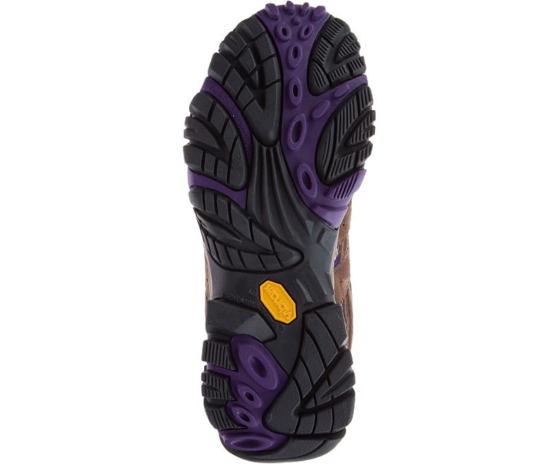 Merrell Moab 2 Mid Ventilator Brede Bredde Gåsko Dame Brune Lilla | 27938W-1WB