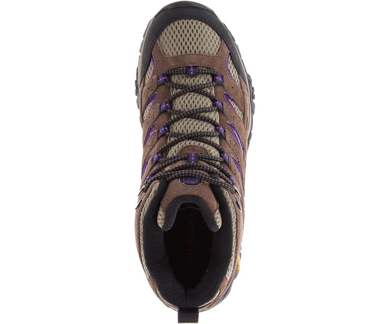 Merrell Moab 2 Mid Ventilator Brede Bredde Gåsko Dame Brune Lilla | 27938W-1WB