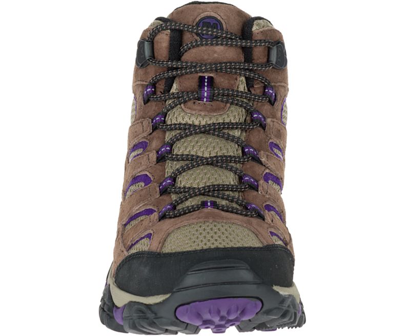 Merrell Moab 2 Mid Ventilator Brede Bredde Gåsko Dame Brune Lilla | 27938W-1WB