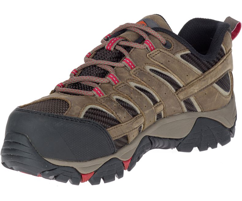 Merrell Moab 2 Vent Vanntette Comp Tå Arbeids Shoe Arbeidssko Dame Olivengrønne Rød | 29086W-1WO