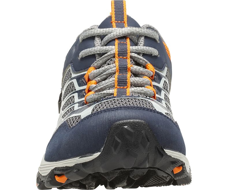 Merrell Moab FST Low Vanntette Joggesko Barn Marineblå Grå Oransje | 38774K-2SN