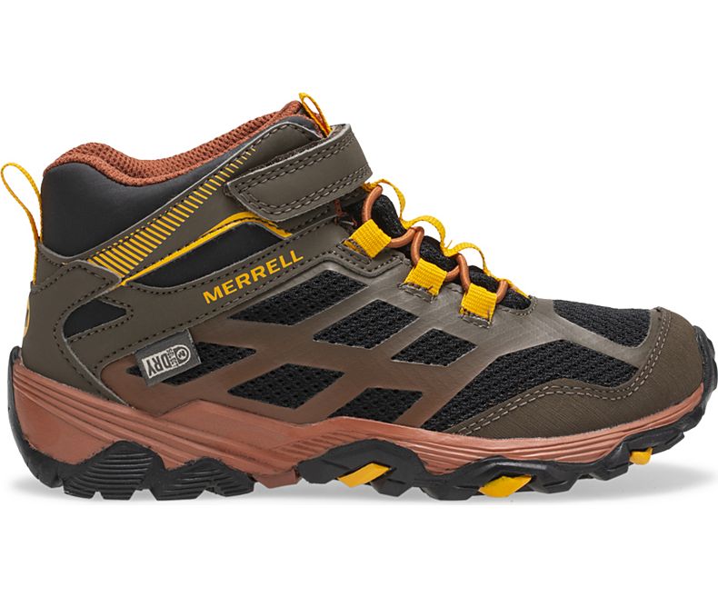 Merrell Moab FST Mid A/C Vanntette Boot Støvler Barn Mørke Olivengrønne | 30140K-1HD