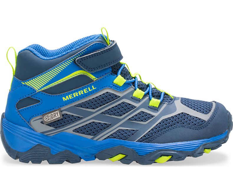 Merrell Moab FST Mid A/C Vanntette Boot Støvler Barn Marineblå Blå | 30140K-2HB