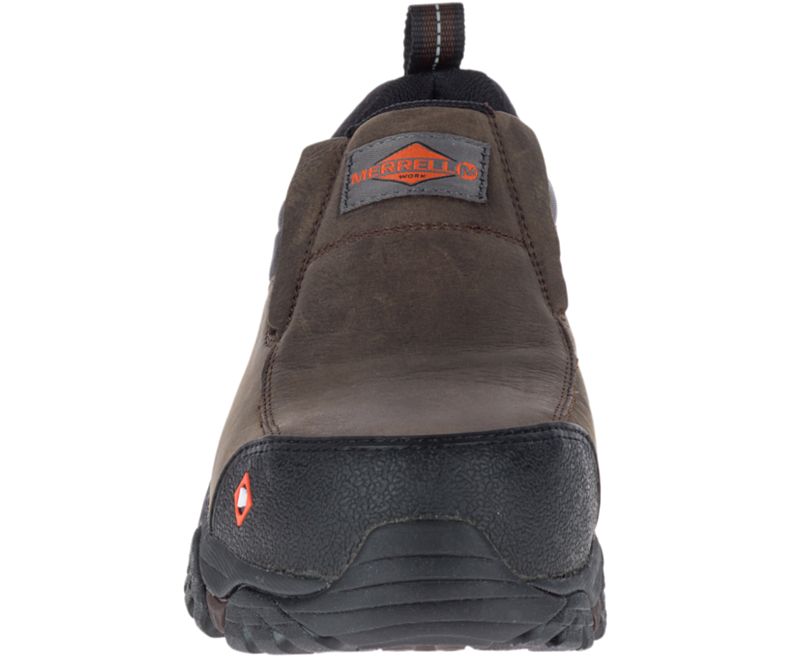 Merrell Moab Rover Moc Comp Tå Arbeids Shoe Slip On Sko Herre Mørke Brune | 31154M-2SD