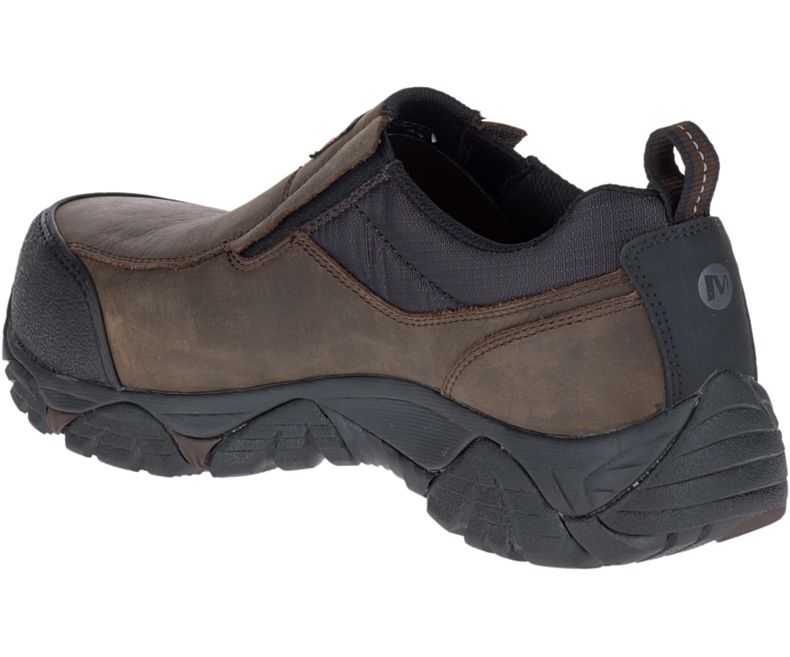 Merrell Moab Rover Moc Comp Tå Arbeids Shoe Slip On Sko Herre Mørke Brune | 31154M-2SD