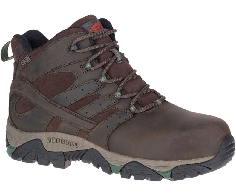 Merrell Moab Vertex Mid Lær Vanntette Comp Tå Arbeids Boot Arbeidsstøvler Herre Mørke Brune | 38739M-2WD