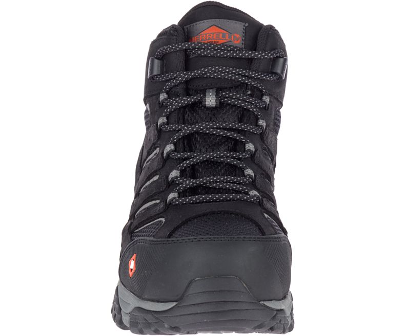 Merrell Moab Vertex Mid Vanntette Comp Tå Arbeids Boot Brede Bredde Fjellstøvler Herre Svarte | 38742M-2HB