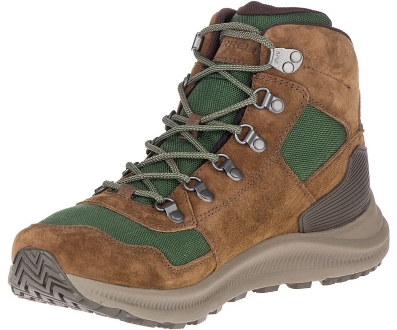 Merrell Ontario 85 Mid Vanntette Fjellsko Herre Grønn Brune | 39219M-2HG