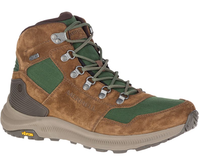 Merrell Ontario 85 Mid Vanntette Fjellsko Herre Grønn Brune | 39219M-2HG