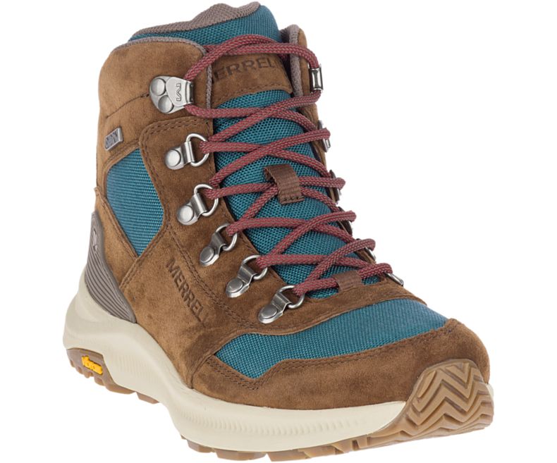 Merrell Ontario 85 Mid Vanntette Gåsko Dame Brune Turkis | 39218W-1WB