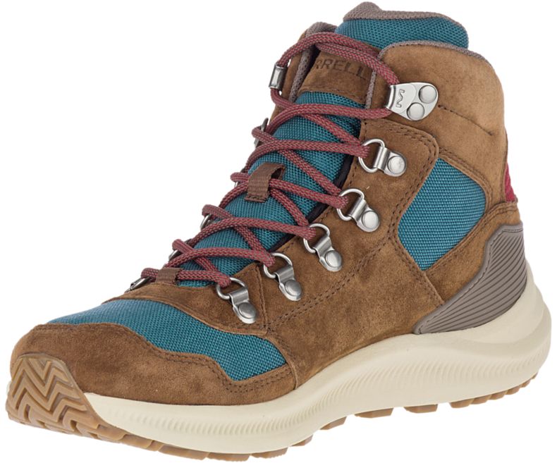 Merrell Ontario 85 Mid Vanntette Gåsko Dame Brune Turkis | 39218W-1WB