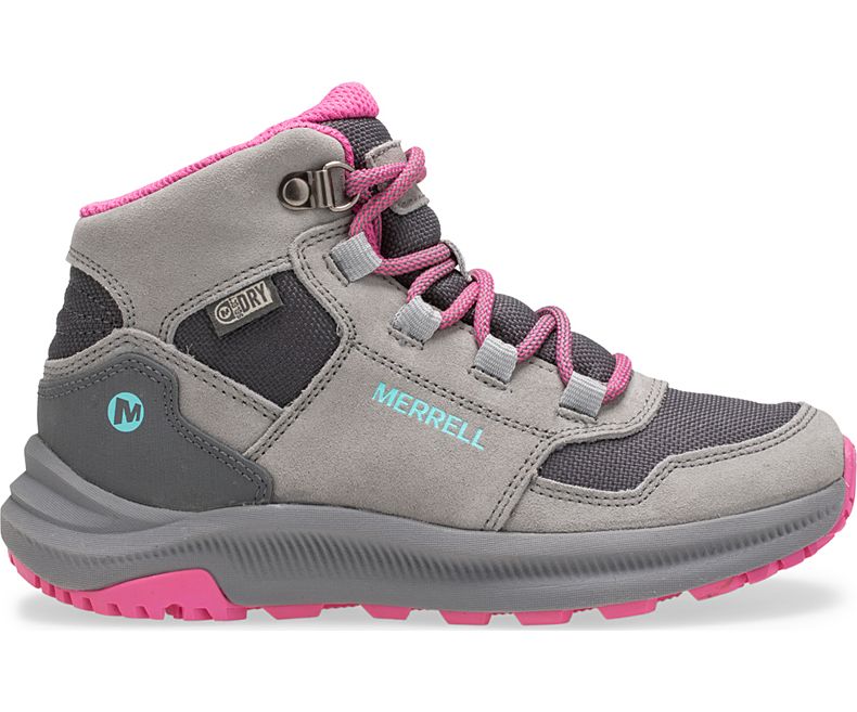 Merrell Ontario 85 Vanntette Støvler Barn Grå Rosa | 40912K-1HA