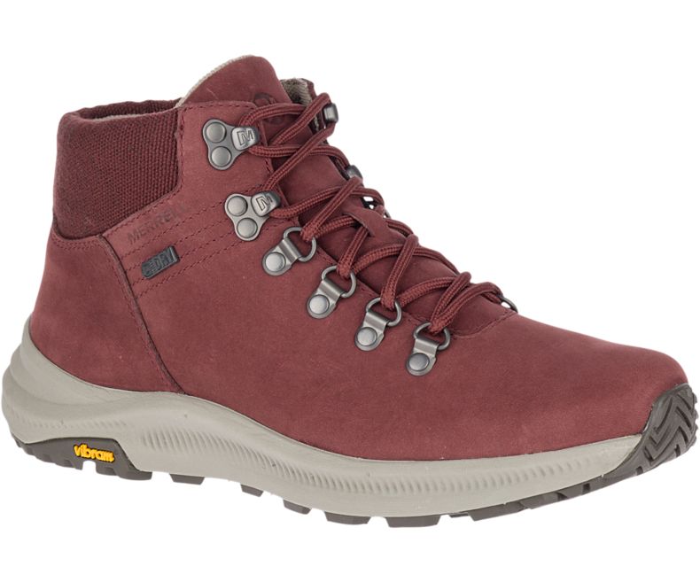 Merrell Ontario Mid Vanntette Fjellsko Dame Mørke Rød | 35912W-1HA