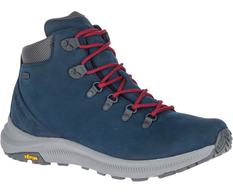 Merrell Ontario Mid Vanntette Fjellsko Herre Mørke Blå Rød | 35911M-2HC