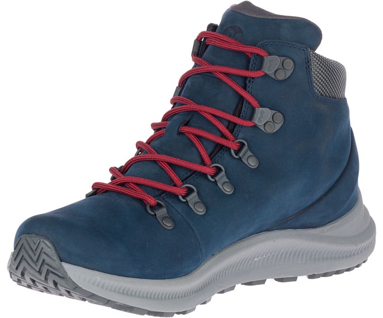 Merrell Ontario Mid Vanntette Gåsko Herre Mørke Blå Rød | 35911M-2WA