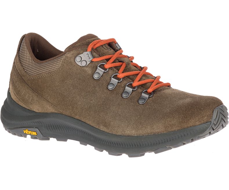 Merrell Ontario Semsket Skinn Fjellsko Herre Mørke Khaki | 41359M-2HD