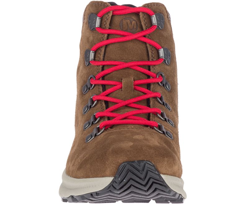 Merrell Ontario Semsket Skinn Mid Fjellsko Herre Mørke Brune | 40757M-2HA