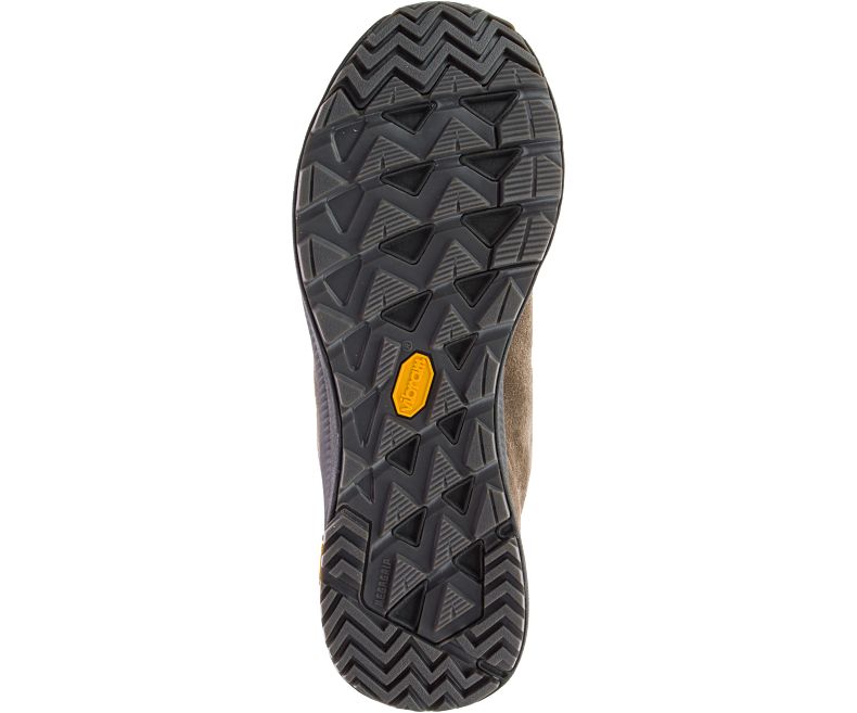 Merrell Ontario Semsket Skinn Mid Fjellsko Herre Mørke Khaki | 40757M-2HD