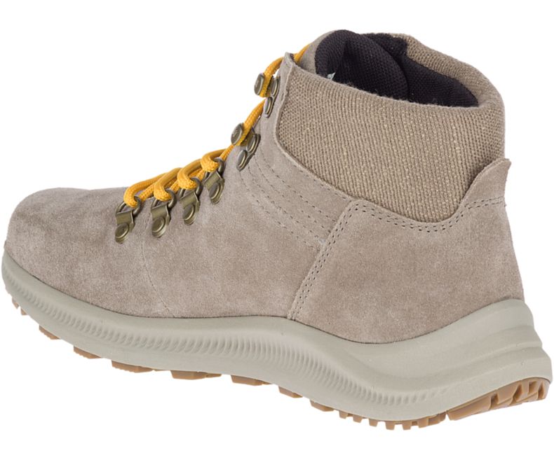 Merrell Ontario Semsket Skinn Mid Gåsko Dame Brune Gul | 40756W-1WA