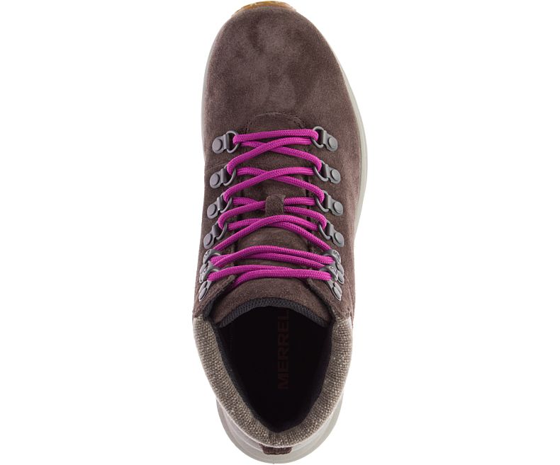 Merrell Ontario Semsket Skinn Mid Gåsko Dame Brune Rosa | 40756W-1WB